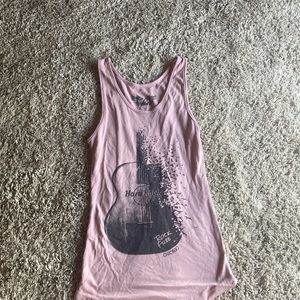 A cute light pink/purple hard rock tank top